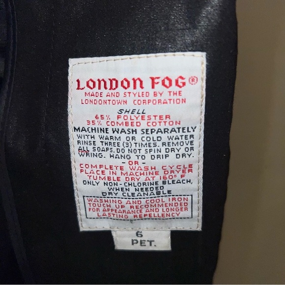 Vintage London Fog Black Trench - Picture 5 of 5